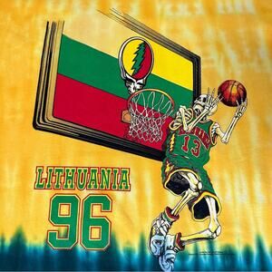 ANVIL Grateful Dead Lithuanian Basketball Vintage Olympic Men's Shirt Size XL